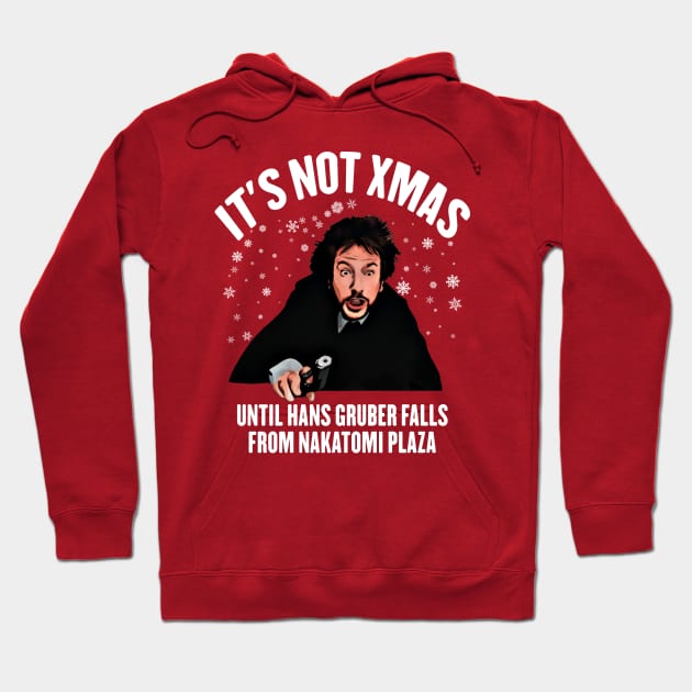 Hans Gruber Christmas Hoodie by Stacy Peters Art